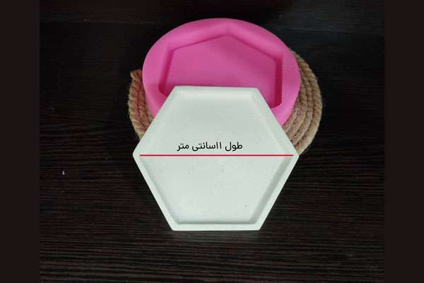 قالب سلیکونی زیرلیوانی 6ضلعی کد 53۶9 - سیلیکونی - تصویر 1