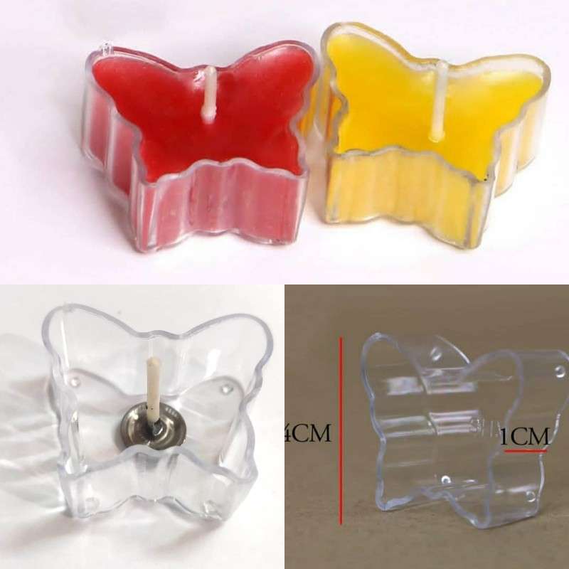 کاپ کریستالی پروانه 50 عددی با فتیله 013 - محصول - تصویر 1